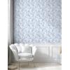 Ambesonne Blueberry Peel & Stick Wallpaper for Home, Summer Berries with Leaves on Cream Background Love Botanical Themed, Self-Adhesive Living Room Kitchen Accent, 13″ x 100″, Violet Blue Fern Green(Pale Azure Blue and Coral)
