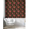 Ambesonne Blueberry Peel & Stick Wallpaper for Home, Summer Berries with Leaves on Cream Background Love Botanical Themed, Self-Adhesive Living Room Kitchen Accent, 13″ x 100″, Violet Blue Fern Green(Dark Pink Green and Brown)