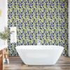 Ambesonne Blueberry Peel & Stick Wallpaper for Home, Summer Berries with Leaves on Cream Background Love Botanical Themed, Self-Adhesive Living Room Kitchen Accent, 13″ x 100″, Violet Blue Fern Green(Violet Blue Fern Green)