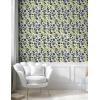 Ambesonne Blueberry Peel & Stick Wallpaper for Home, Summer Berries with Leaves on Cream Background Love Botanical Themed, Self-Adhesive Living Room Kitchen Accent, 13″ x 100″, Violet Blue Fern Green(Violet Blue Fern Green)