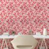 Ambesonne Blueberry Peel & Stick Wallpaper for Home, Summer Berries with Leaves on Cream Background Love Botanical Themed, Self-Adhesive Living Room Kitchen Accent, 13″ x 100″, Violet Blue Fern Green(Rose Dark Pink Grey Pink)