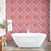 Ambesonne Blueberry Peel & Stick Wallpaper for Home, Summer Berries with Leaves on Cream Background Love Botanical Themed, Self-Adhesive Living Room Kitchen Accent, 13″ x 100″, Violet Blue Fern Green(Rose Dark Pink Grey Pink)