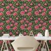 Ambesonne Blueberry Peel & Stick Wallpaper for Home, Summer Berries with Leaves on Cream Background Love Botanical Themed, Self-Adhesive Living Room Kitchen Accent, 13″ x 100″, Violet Blue Fern Green(Green Pink and Charcoal Grey)