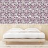 Ambesonne Blueberry Peel & Stick Wallpaper for Home, Summer Berries with Leaves on Cream Background Love Botanical Themed, Self-Adhesive Living Room Kitchen Accent, 13″ x 100″, Violet Blue Fern Green(Dark Magenta and Reseda Green)