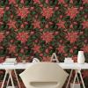 Ambesonne Blueberry Peel & Stick Wallpaper for Home, Summer Berries with Leaves on Cream Background Love Botanical Themed, Self-Adhesive Living Room Kitchen Accent, 13″ x 100″, Violet Blue Fern Green(Dark Pink Green and Brown)