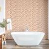 Ambesonne Blueberry Peel & Stick Wallpaper for Home, Summer Berries with Leaves on Cream Background Love Botanical Themed, Self-Adhesive Living Room Kitchen Accent, 13″ x 100″, Violet Blue Fern Green(Coral Dark Mustard and Peach)