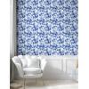 Ambesonne Blueberry Peel & Stick Wallpaper for Home, Summer Berries with Leaves on Cream Background Love Botanical Themed, Self-Adhesive Living Room Kitchen Accent, 13″ x 100″, Violet Blue Fern Green(Pale Blue and Violet Blue)