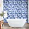 Ambesonne Blueberry Peel & Stick Wallpaper for Home, Summer Berries with Leaves on Cream Background Love Botanical Themed, Self-Adhesive Living Room Kitchen Accent, 13″ x 100″, Violet Blue Fern Green(Pale Blue and Violet Blue)