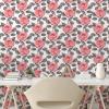 Ambesonne Blueberry Peel & Stick Wallpaper for Home, Summer Berries with Leaves on Cream Background Love Botanical Themed, Self-Adhesive Living Room Kitchen Accent, 13″ x 100″, Violet Blue Fern Green(Coral and Pale Purpleblue)