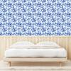 Ambesonne Blueberry Peel & Stick Wallpaper for Home, Summer Berries with Leaves on Cream Background Love Botanical Themed, Self-Adhesive Living Room Kitchen Accent, 13″ x 100″, Violet Blue Fern Green(Pale Blue and Violet Blue)
