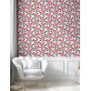 Ambesonne Blueberry Peel & Stick Wallpaper for Home, Summer Berries with Leaves on Cream Background Love Botanical Themed, Self-Adhesive Living Room Kitchen Accent, 13″ x 100″, Violet Blue Fern Green(Coral and Pale Purpleblue)