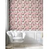 Ambesonne Blueberry Peel & Stick Wallpaper for Home, Summer Berries with Leaves on Cream Background Love Botanical Themed, Self-Adhesive Living Room Kitchen Accent, 13″ x 100″, Violet Blue Fern Green(Pale Pink Blush and Umber)