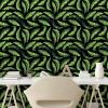 Ambesonne Blueberry Peel & Stick Wallpaper for Home, Summer Berries with Leaves on Cream Background Love Botanical Themed, Self-Adhesive Living Room Kitchen Accent, 13″ x 100″, Violet Blue Fern Green(Lime Green Black Teal)