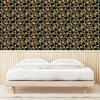 Ambesonne Blueberry Peel & Stick Wallpaper for Home, Summer Berries with Leaves on Cream Background Love Botanical Themed, Self-Adhesive Living Room Kitchen Accent, 13″ x 100″, Violet Blue Fern Green(Apricot Green and Khaki)