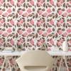 Ambesonne Blueberry Peel & Stick Wallpaper for Home, Summer Berries with Leaves on Cream Background Love Botanical Themed, Self-Adhesive Living Room Kitchen Accent, 13″ x 100″, Violet Blue Fern Green(Pale Pink Blush and Umber)