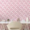 Ambesonne Blueberry Peel & Stick Wallpaper for Home, Summer Berries with Leaves on Cream Background Love Botanical Themed, Self-Adhesive Living Room Kitchen Accent, 13″ x 100″, Violet Blue Fern Green(Blush Pale Pink and Plum)