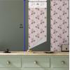 Ambesonne Blueberry Peel & Stick Wallpaper for Home, Summer Berries with Leaves on Cream Background Love Botanical Themed, Self-Adhesive Living Room Kitchen Accent, 13″ x 100″, Violet Blue Fern Green(Blush Rose and Dark Grey)