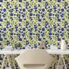 Ambesonne Blueberry Peel & Stick Wallpaper for Home, Summer Berries with Leaves on Cream Background Love Botanical Themed, Self-Adhesive Living Room Kitchen Accent, 13″ x 100″, Violet Blue Fern Green(Violet Blue Fern Green)