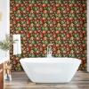 Ambesonne Blueberry Peel & Stick Wallpaper for Home, Summer Berries with Leaves on Cream Background Love Botanical Themed, Self-Adhesive Living Room Kitchen Accent, 13″ x 100″, Violet Blue Fern Green(Brown Green Orange)