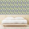Ambesonne Blueberry Peel & Stick Wallpaper for Home, Summer Berries with Leaves on Cream Background Love Botanical Themed, Self-Adhesive Living Room Kitchen Accent, 13″ x 100″, Violet Blue Fern Green(Violet Blue Fern Green)
