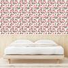 Ambesonne Blueberry Peel & Stick Wallpaper for Home, Summer Berries with Leaves on Cream Background Love Botanical Themed, Self-Adhesive Living Room Kitchen Accent, 13″ x 100″, Violet Blue Fern Green(Pale Pink Blush and Umber)