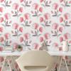 Ambesonne Blueberry Peel & Stick Wallpaper for Home, Summer Berries with Leaves on Cream Background Love Botanical Themed, Self-Adhesive Living Room Kitchen Accent, 13″ x 100″, Violet Blue Fern Green(Pale Purpleblue and Coral)