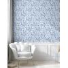 Ambesonne Blueberry Peel & Stick Wallpaper for Home, Summer Berries with Leaves on Cream Background Love Botanical Themed, Self-Adhesive Living Room Kitchen Accent, 13″ x 100″, Violet Blue Fern Green(Pale Azure Blue Pale Grey)