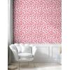 Ambesonne Blueberry Peel & Stick Wallpaper for Home, Summer Berries with Leaves on Cream Background Love Botanical Themed, Self-Adhesive Living Room Kitchen Accent, 13″ x 100″, Violet Blue Fern Green(Dark Coral and White)