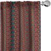 Ambesonne African Curtains, Folkloric and Psychedelic Ornament Pattern Indigenous Motifs with Colorful Design, Window Treatments 2 Panel Set for Living Room Bedroom, Pair of – 28″ x 95″, Burnt Orange