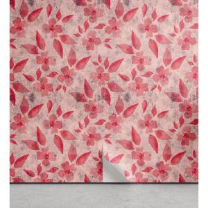 Ambesonne Blueberry Peel & Stick Wallpaper for Home, Summer Berries with Leaves on Cream Background Love Botanical Themed, Self-Adhesive Living Room Kitchen Accent, 13″ x 100″, Violet Blue Fern Green(Rose Dark Pink Grey Pink)