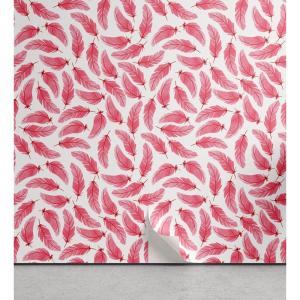 Ambesonne Blueberry Peel & Stick Wallpaper for Home, Summer Berries with Leaves on Cream Background Love Botanical Themed, Self-Adhesive Living Room Kitchen Accent, 13″ x 100″, Violet Blue Fern Green(Dark Coral and White)