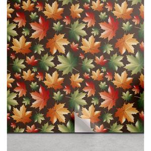 Ambesonne Blueberry Peel & Stick Wallpaper for Home, Summer Berries with Leaves on Cream Background Love Botanical Themed, Self-Adhesive Living Room Kitchen Accent, 13″ x 100″, Violet Blue Fern Green(Brown Green Orange)