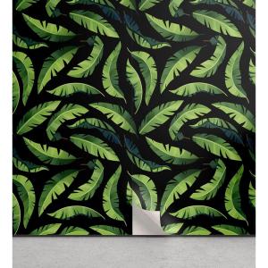 Ambesonne Blueberry Peel & Stick Wallpaper for Home, Summer Berries with Leaves on Cream Background Love Botanical Themed, Self-Adhesive Living Room Kitchen Accent, 13″ x 100″, Violet Blue Fern Green(Lime Green Black Teal)