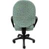 Ambesonne Hearts Office Chair Slipcover, Valentines Day Themed Doodle Hearts Love Friendship on Green Toned Background, Protective Stretch Decorative Fabric Cover, Multicolor