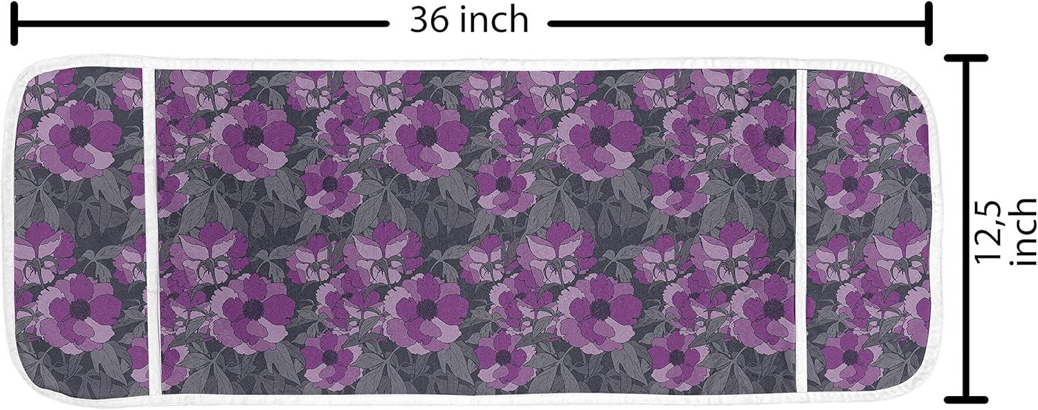 imageAmbesonne Love Microwave Oven Cover Various Ornamental Hearts in Pastel Colors Valentines Day Themed Design Water Resistant Organizer with Pockets for Kitchen 36 x 12 Blush MulticolorPurple Multicolor