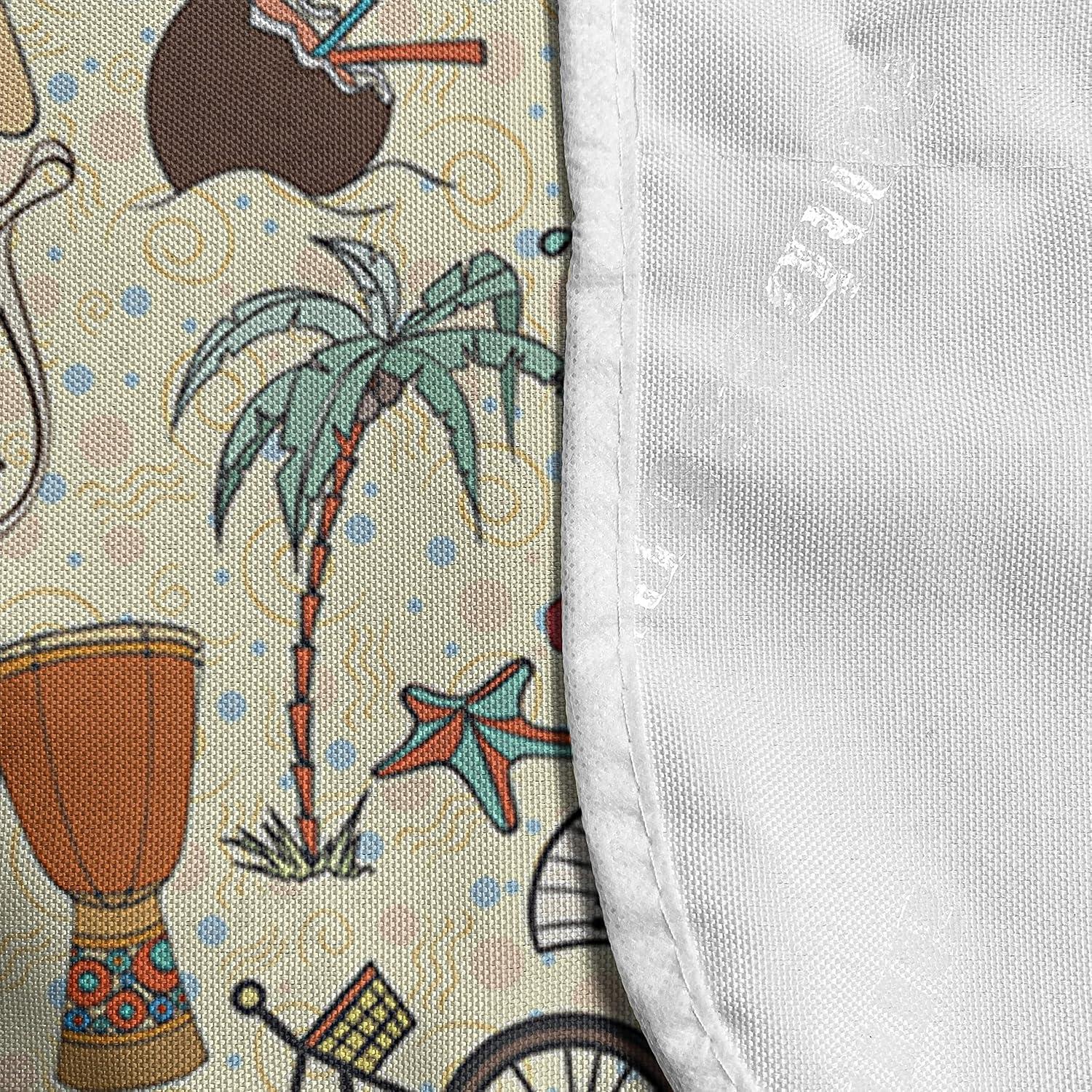 imageAmbesonne Love Microwave Oven Cover Various Ornamental Hearts in Pastel Colors Valentines Day Themed Design Water Resistant Organizer with Pockets for Kitchen 36 x 12 Blush MulticolorBurnt Sienna and Multicolor