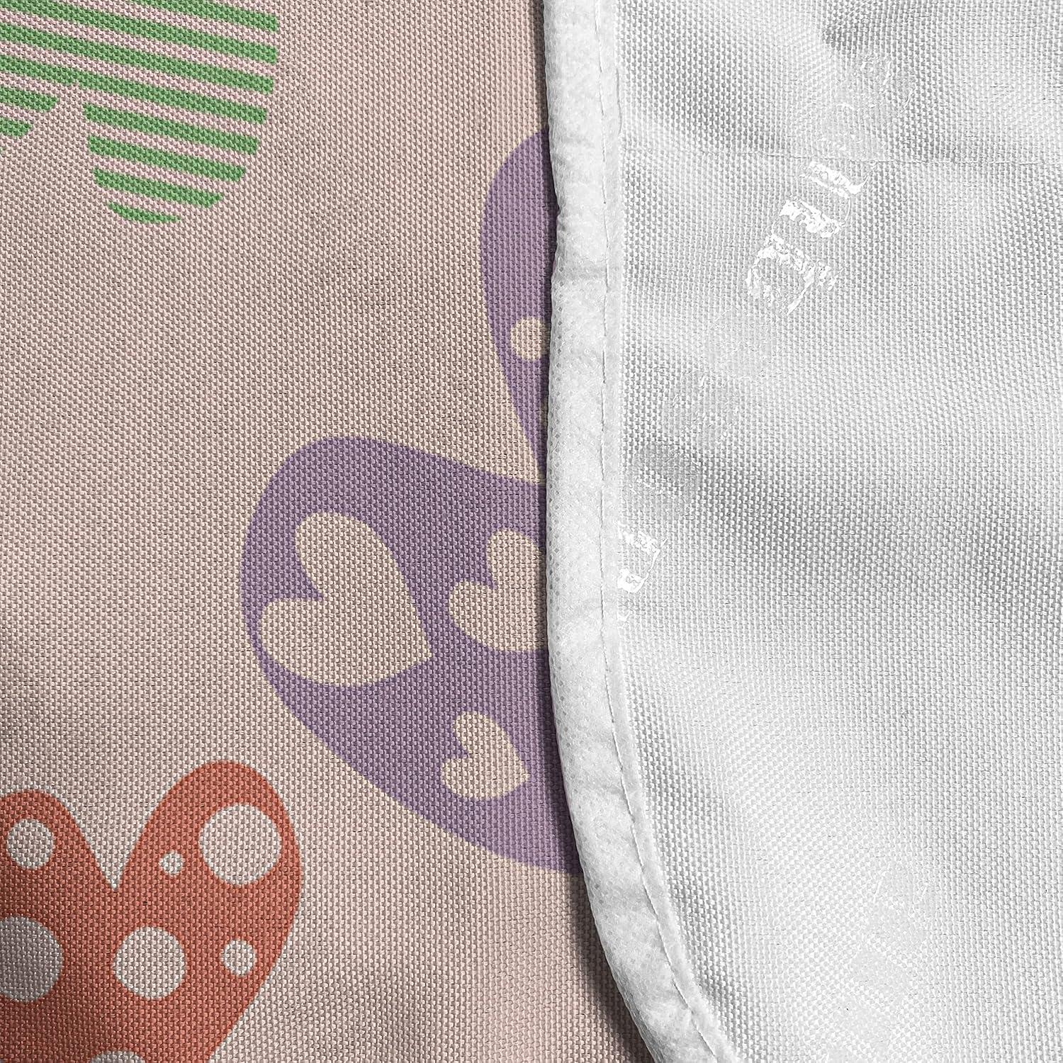 imageAmbesonne Love Microwave Oven Cover Various Ornamental Hearts in Pastel Colors Valentines Day Themed Design Water Resistant Organizer with Pockets for Kitchen 36 x 12 Blush MulticolorBlush Multicolor