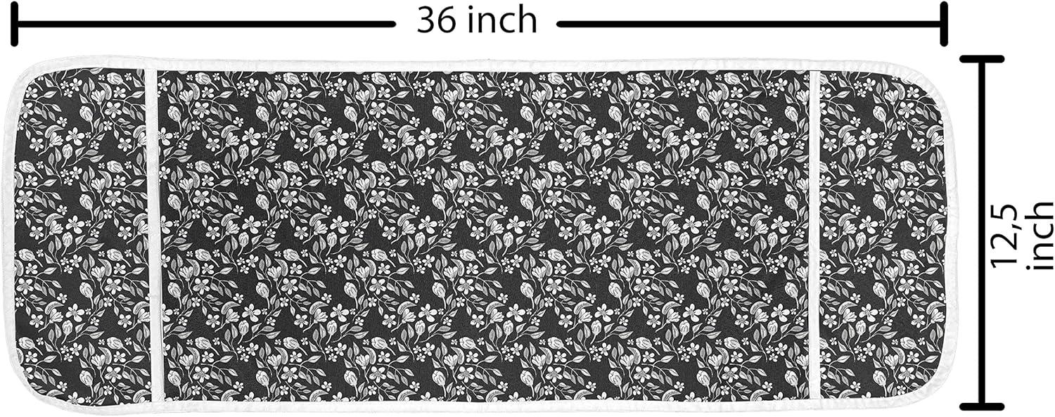 imageAmbesonne Love Microwave Oven Cover Various Ornamental Hearts in Pastel Colors Valentines Day Themed Design Water Resistant Organizer with Pockets for Kitchen 36 x 12 Blush MulticolorGrey Multicolor