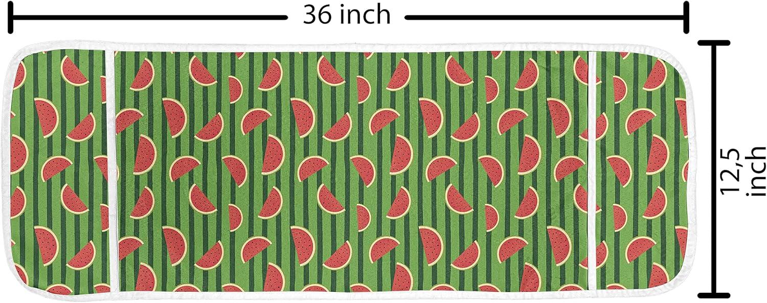 imageAmbesonne Love Microwave Oven Cover Various Ornamental Hearts in Pastel Colors Valentines Day Themed Design Water Resistant Organizer with Pockets for Kitchen 36 x 12 Blush MulticolorFern Green Hunter Green