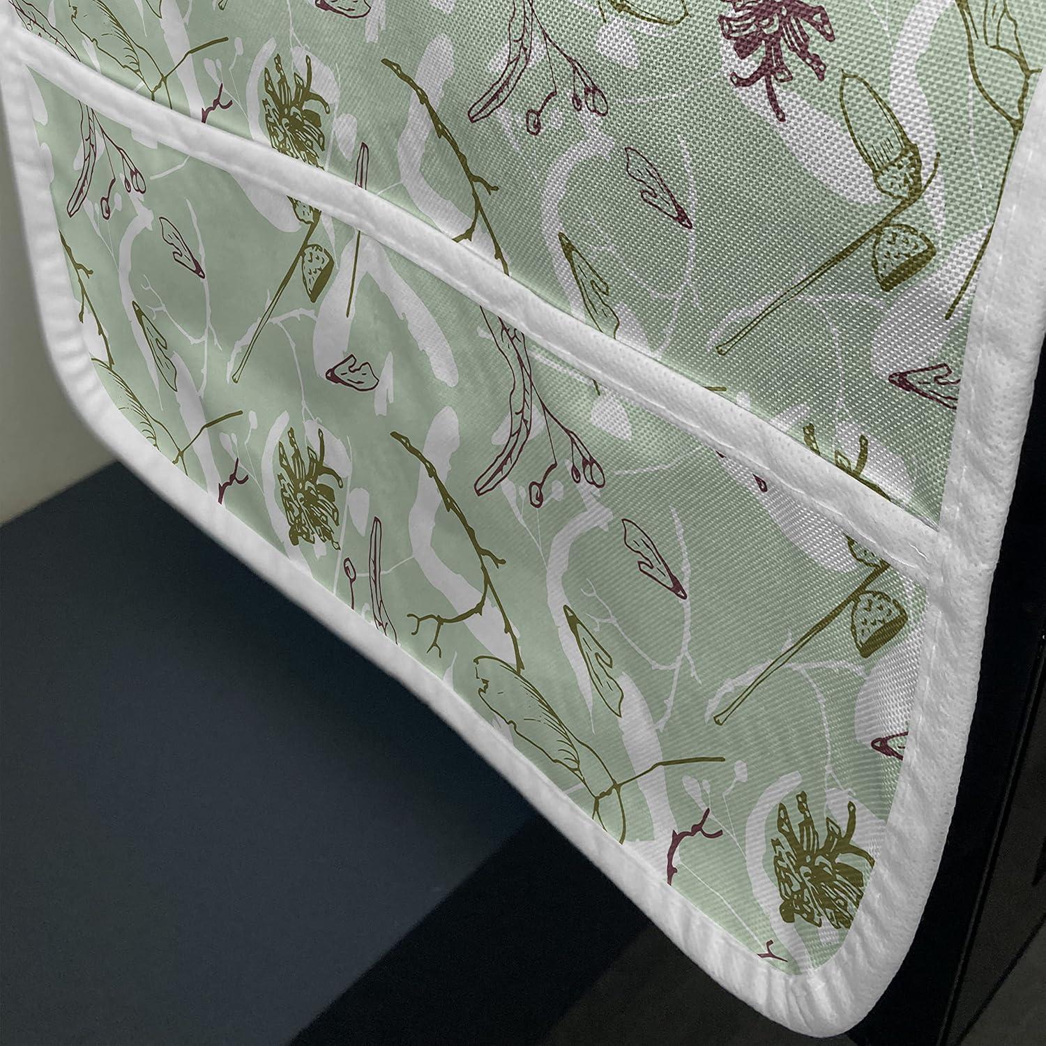 imageAmbesonne Love Microwave Oven Cover Various Ornamental Hearts in Pastel Colors Valentines Day Themed Design Water Resistant Organizer with Pockets for Kitchen 36 x 12 Blush MulticolorAlmond Green Multicolor