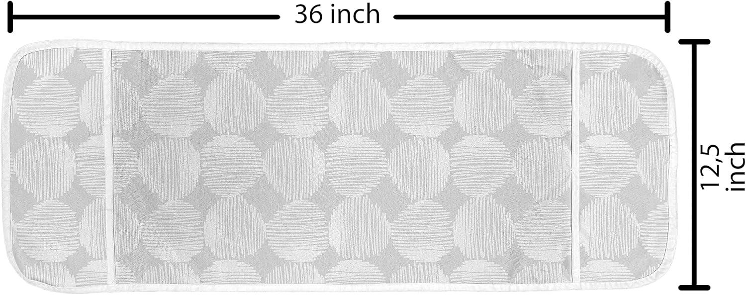 imageAmbesonne Love Microwave Oven Cover Various Ornamental Hearts in Pastel Colors Valentines Day Themed Design Water Resistant Organizer with Pockets for Kitchen 36 x 12 Blush MulticolorPale Grey White