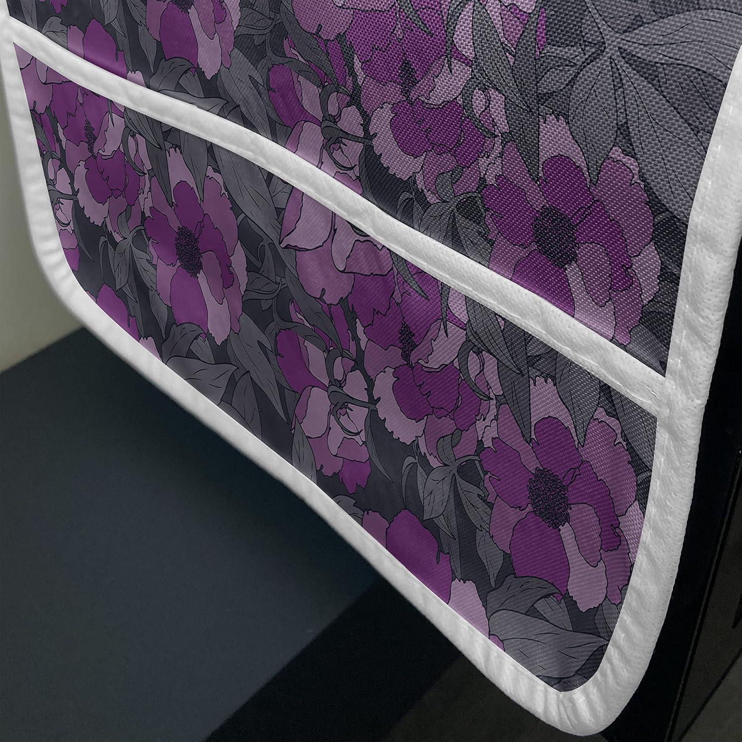 imageAmbesonne Love Microwave Oven Cover Various Ornamental Hearts in Pastel Colors Valentines Day Themed Design Water Resistant Organizer with Pockets for Kitchen 36 x 12 Blush MulticolorPurple Multicolor