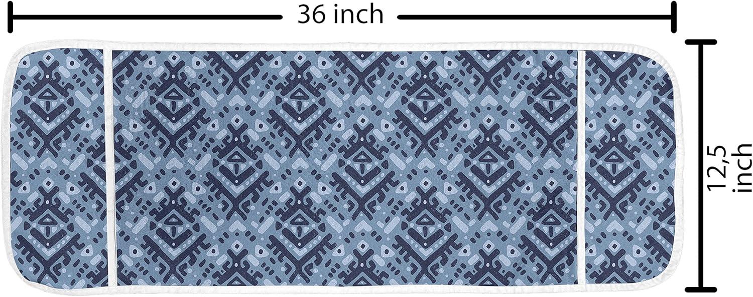 imageAmbesonne Love Microwave Oven Cover Various Ornamental Hearts in Pastel Colors Valentines Day Themed Design Water Resistant Organizer with Pockets for Kitchen 36 x 12 Blush MulticolorBlue Grey Night Blue
