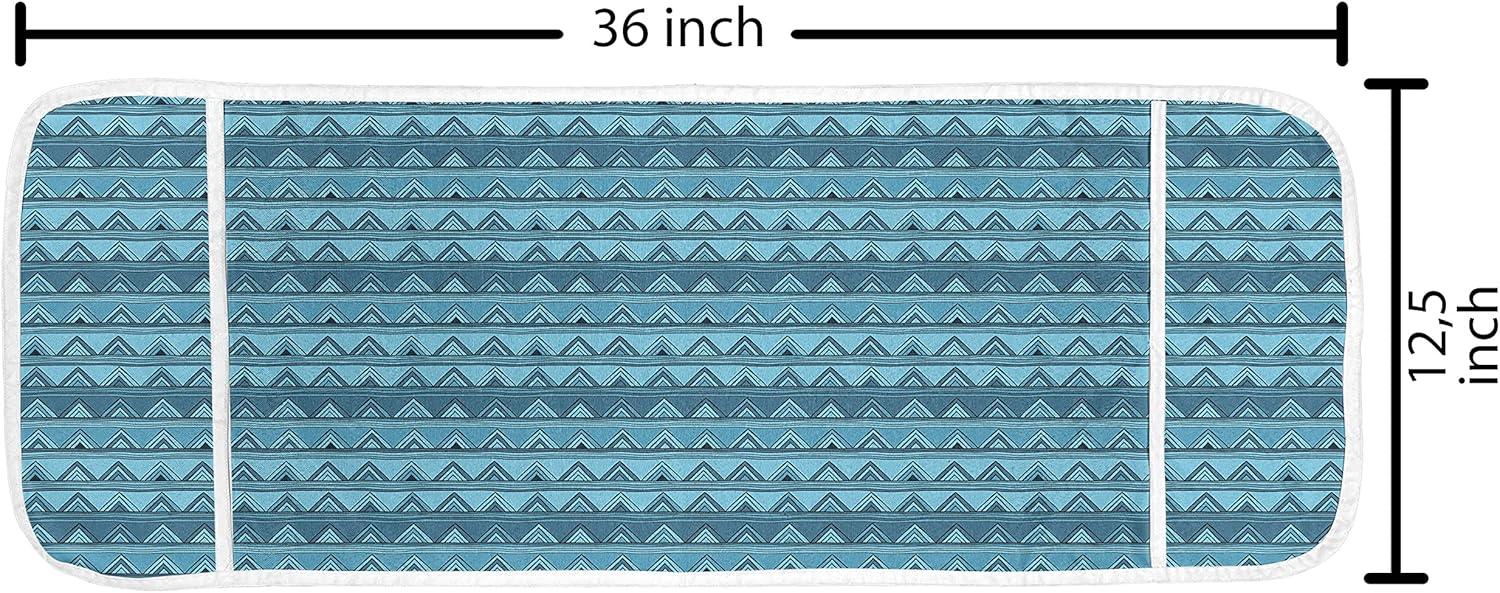 imageAmbesonne Valentines Day Microwave Oven Cover Cartoon Hearts with Arrows Love Passion and Romance Pattern Water Resistant Organizer with Pockets for Kitchen 36 x 12 Dark Coral Brown WhiteBlue and Pale Blue