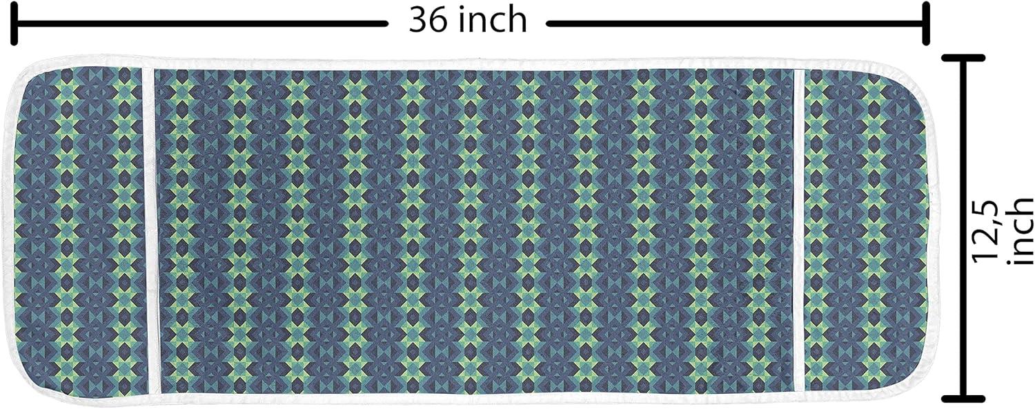 imageAmbesonne Valentines Day Microwave Oven Cover Cartoon Hearts with Arrows Love Passion and Romance Pattern Water Resistant Organizer with Pockets for Kitchen 36 x 12 Dark Coral Brown WhitePale Green Dark Blue