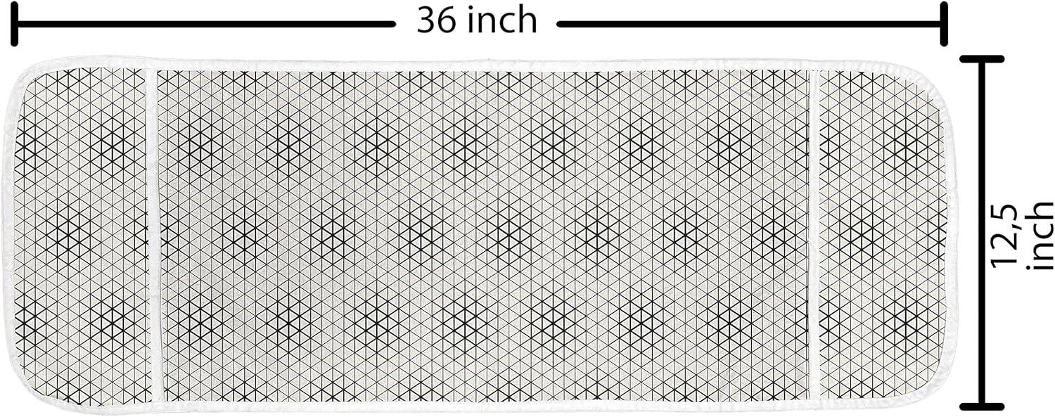 imageAmbesonne Valentines Day Microwave Oven Cover Cartoon Hearts with Arrows Love Passion and Romance Pattern Water Resistant Organizer with Pockets for Kitchen 36 x 12 Dark Coral Brown WhiteBlack and Cream