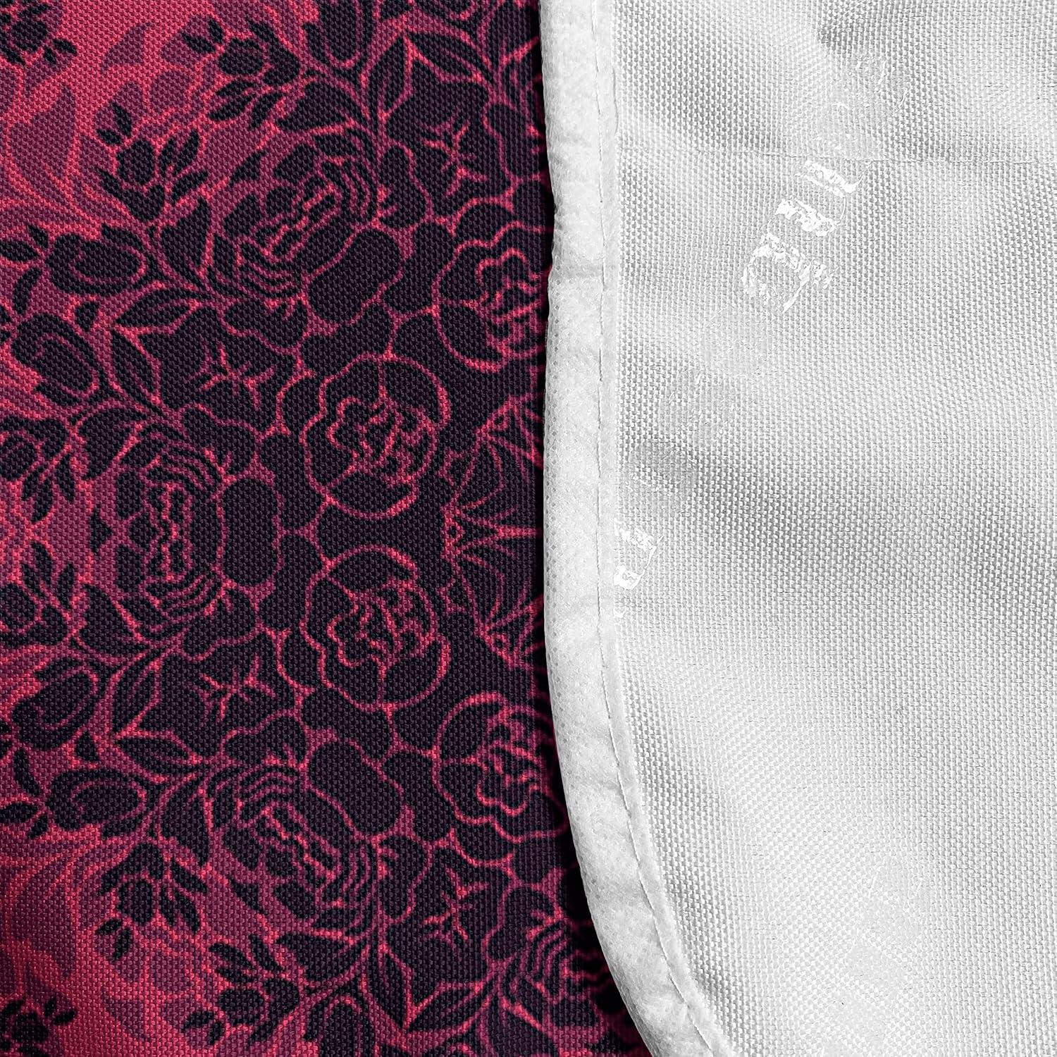 imageAmbesonne Valentines Day Microwave Oven Cover Cartoon Hearts with Arrows Love Passion and Romance Pattern Water Resistant Organizer with Pockets for Kitchen 36 x 12 Dark Coral Brown WhiteHot Pink Dark Purple