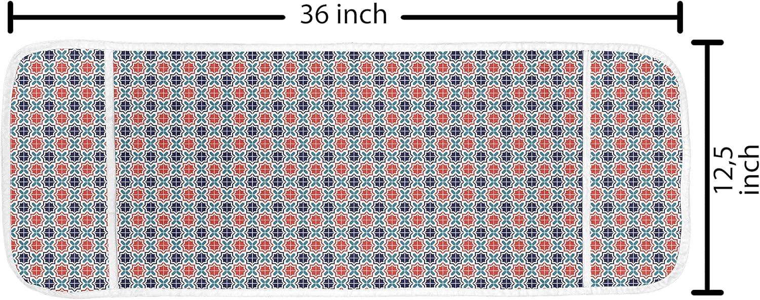 imageAmbesonne Valentines Day Microwave Oven Cover Cartoon Hearts with Arrows Love Passion and Romance Pattern Water Resistant Organizer with Pockets for Kitchen 36 x 12 Dark Coral Brown WhiteNavy Blue Scarlet
