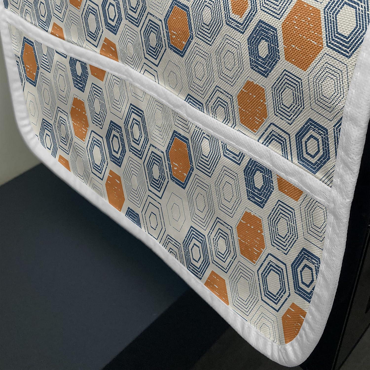 imageAmbesonne Valentines Day Microwave Oven Cover Cartoon Hearts with Arrows Love Passion and Romance Pattern Water Resistant Organizer with Pockets for Kitchen 36 x 12 Dark Coral Brown WhiteNavy Blue Orange Beige