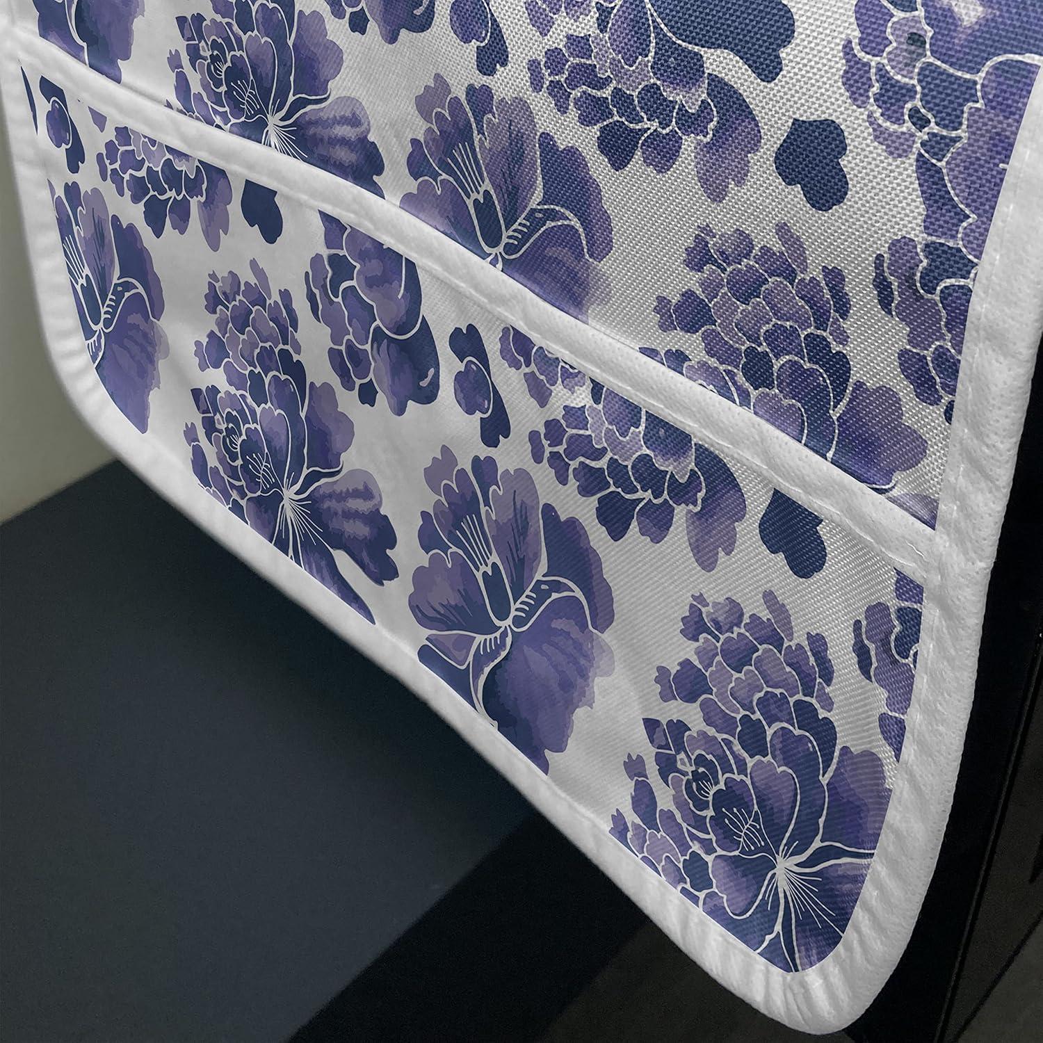 imageAmbesonne Valentines Day Microwave Oven Cover Cartoon Hearts with Arrows Love Passion and Romance Pattern Water Resistant Organizer with Pockets for Kitchen 36 x 12 Dark Coral Brown WhiteLilac Purple White